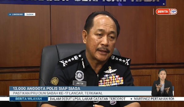 13,000 anggota polis siap siaga pastikan PRU DUN Sabah Ke-17 lancar, terkawal